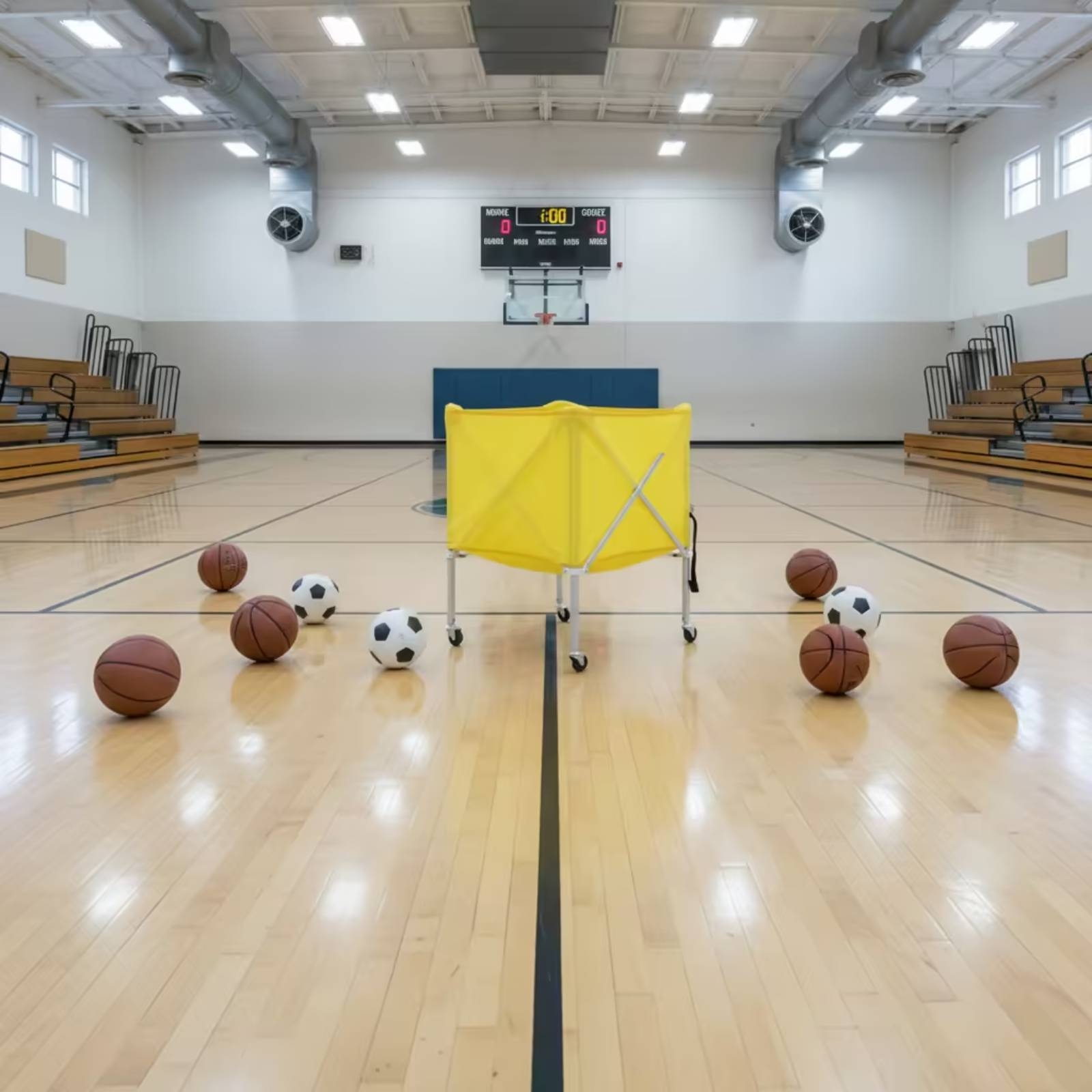 Carrito de Pelotas Plegable de - Sports Equipment In School reseña y precio