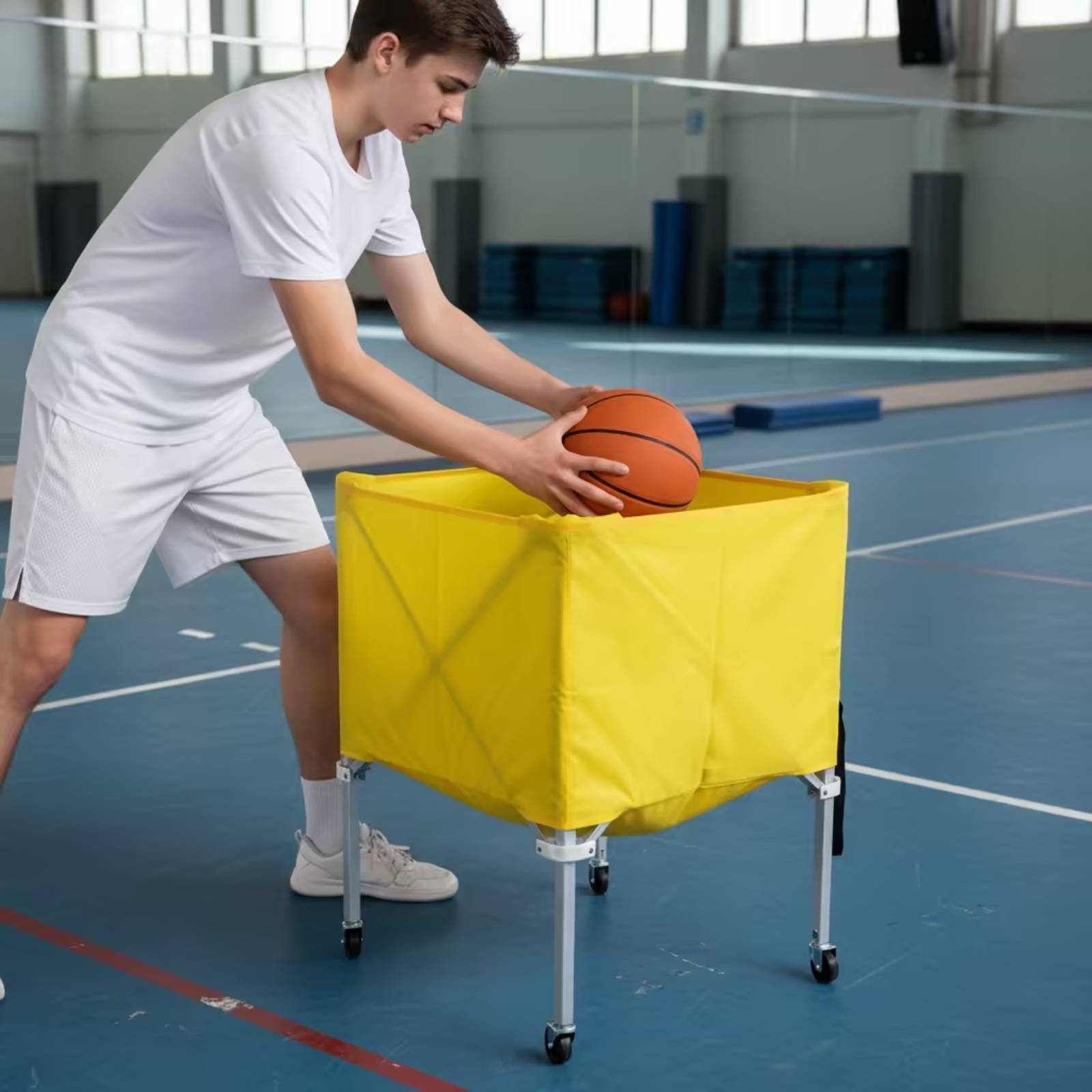 Carrito de Pelotas Plegable de - Sports Equipment In School reseña y precio